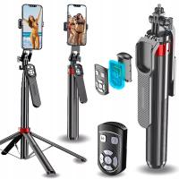 Tripod GearPro statyw tripod 4w1 pilot uchwyt na telefon 150 cm 150 cm czarny