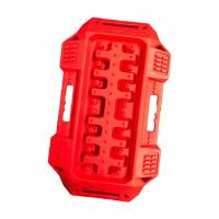 Deska trakcyjna do samochodu, tor ratunkowy, mata trakcyjna, piasek, błoto, śnieg, drabina, czerwony