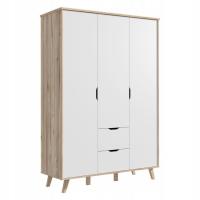 Szafa z szufladami 140 Vankka Biały / Jasny dąb