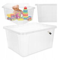 Пластиковый контейнер с крышкой большая запираемая коробка органайзер 20л