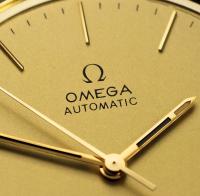 OMEGA AUTOMATIC Lito ZŁOTY zegarek 14K 585 RARYTAS ideał ZŁOTA TARCZA GOLD