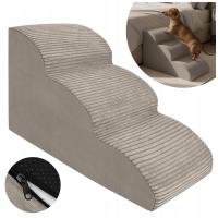 ЛЕСТНИЧНЫЕ ПЛОЩАДКИ ДЛЯ СОБАК 3 СТУПЕНИ 40 СМ МЯГКИЙ ПАНДУС