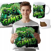 Zestaw Prezentowy dla Gracza Kubek i Poduszka Gamingowa dla fana Gier imię