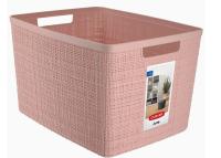 KOSZYK PROSTOKĄTNY PUDEŁKO DO PRZECHOWYWANIA CURVER JUTE 18l RÓŻ ORGANIZER