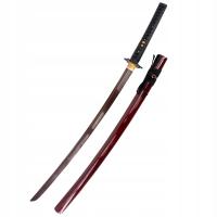 Самурайский меч декор Хабитат катана Красный Дамаск с коробкой