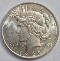 USA 1 dolar 1922 wolność peace śliczna srebro oryginał od Rajmonet p. A215