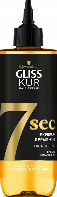 Gliss Kur 7sec Express Repair Kur Oil Nutrive kuracja naprawia włosy 200ml