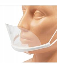 Maska ochronna transparentna. Tatuaż. Makeup.