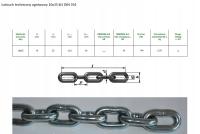 Łańcuch fi 10x35 kl.3 Surowy - Ogniwowy stalowy FERUS