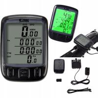 LICZNIK ROWEROWY PRĘDKOŚCIOMIERZ PODŚWIETLANY Z UCHWYTEM + PRZEWODY