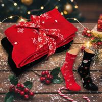 Skarpetki SZACHOWNICA świąteczny