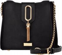 Женская сумка MONNARI замшевая элегантная сумка с логотипом Nubuk Black