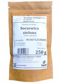 Nasiona na kiełki SOCZEWICA ZIELONA 250g EKO BIO