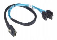 Kabel przewód 0,5m 1x Mini-SAS SFF-8087 na 4x SATA