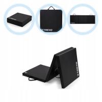 Materac gimnastyczny XTREXO czarny składany 180 x 60 x 5 cm do ćwiczeń