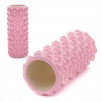 Roller Wałek do masażu z wypustkami ćwiczenia mobilność różowy