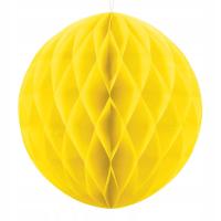 KULA BIBUŁOWA żółta duża L 30 cm Honeycomb plaster miodu