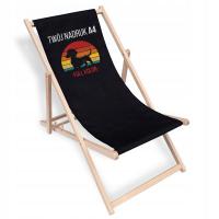 Leżak drewniany bukowy STANDARD CZARNY z nadrukiem CMYK LOGO do formatu A4