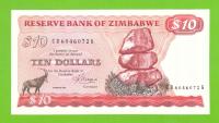 ZIMBABWE 10 DOLLARS 1983 P-3d UNC