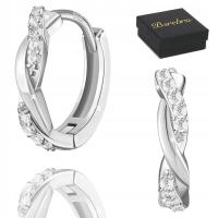 Kolczyki Srebrne PRÓBA 925 KOŁA z Cyrkoniami SREBRO KÓŁKA Damskie