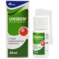 Uniben спрей боль в горле воспаление полости рта