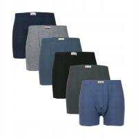 6 x BOKSERKI męskie DUŻE bawełna GŁADKIE