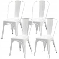 4 металлические стулья Tolix белый ресторан бар