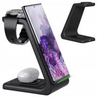 Ładowarka bezprzewodowa do telefonu i zegarka smartwatcha i słuchawek Qi