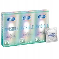 Durex prezerwatywy 30 Invisible close fit ZESTAW