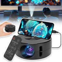 PRZENOŚNY PROJEKTOR MINI RZUTNIK LED DOMOWY DO TELEFONU SMARTFONA 1920X1080