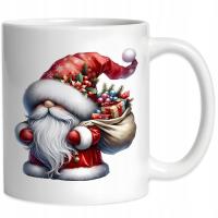 Kubek Świąteczny Mikolaj Gnom Prezenty Krasnal Narodzenie Święta 330ml