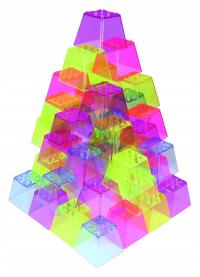 Transparentne przezroczyste bloki rozwój dziecka budowanie zabawa światłem