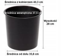 Wkład okrągły do doniczki 40 cm