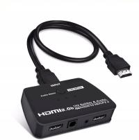 SPLITTER HDMI 1x2 HDCP 2.2 EKSTRAKTOR AUDIO 4K/60