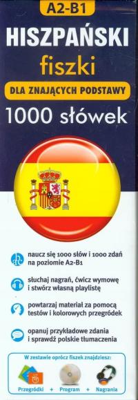 HISZPAŃSKI dla znających podstawy. 1000 słówek. Fiszki Poziom A2-B1
