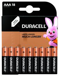 ORYG Alkaliczne baterie Duracell AAA LR3 18szt.