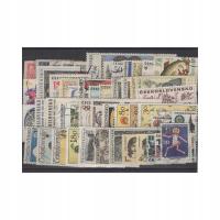 Pakiet Czechosłowacja 50 znaczków kasowane na czarnej karcie transportowej