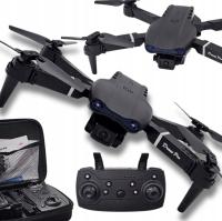 Dron E88 + 3 Baterie + Śmigła Zabawka Dla Dzieci Kamery WIFI Zawis 250m