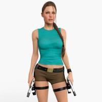 Zestaw Lara Croft Podwójna kabura z 2 pistoletami Peruka Tomb Raider