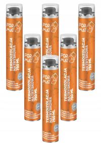PIANA do termoizolacji natryskowa PUR 750ML DO OCIEPLEŃ x 6szt do izolacji