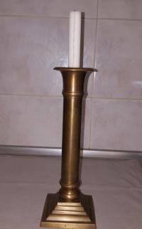 ART.DECO-MOSIĘŻNY ŚWIECZNIK KOLUMNA WEEKENDOWA OBNIZKA