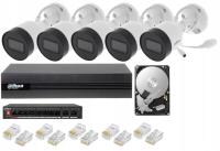 Dahua комплект системы видеонаблюдения IP 5 камер 5Mpx жесткий рекордер 8 каналов