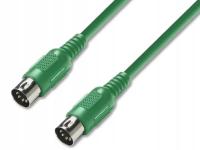 Adam hall K3 MIDI 0075 GRN 0.75m 5-pin DIN 5-pin DIN Zielony kabel audio