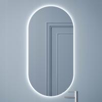 Зеркало для ванной комнаты овальное светодиодное 100x40 с подсветкой