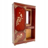 Orientalna garderoba z lustrem, zdobiona ornamentami i rysunkami 35x120x191