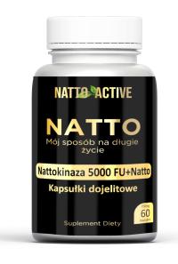 Natto Active Nattokinaza 250 mg 5000 FU witamina K2 MK7 – 60 kapsułek