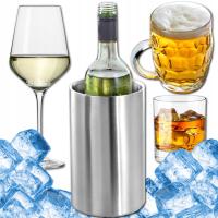 KUBEŁEK CHŁODZĄCY COOLER DO WINA SZAMPANA POJEMNIK Z PODWÓJNĄ ŚCIANKĄ LÓD