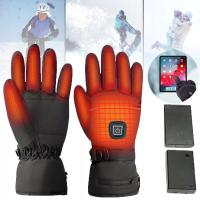 Rękawice Ogrzewane z Bateriami, Antypoślizgowe, Trzy Ustawienia Temperatury