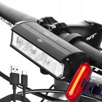 Светодиодный велосипедный фонарь передний сильный задний 1200lm 4000mAh