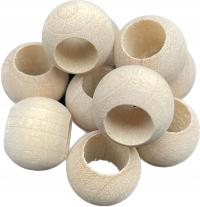 Бусины деревянные шарики с большим отверстием 14 мм 10шт.